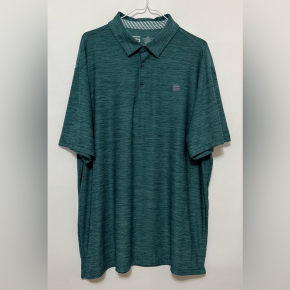 Three Sixty Six Men’s Golf Polo Shirt Performance Quick Dry Green Size 2XL - Picture 2 of 11